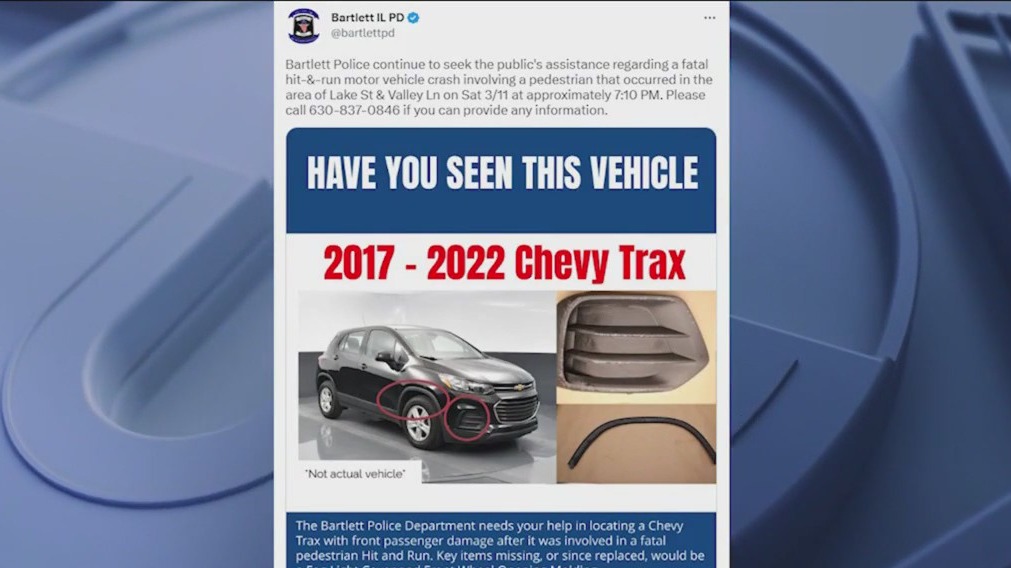 Search continues for hit-and-run driver in Bartlett