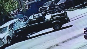 Out-of-control pickup truck caught on video