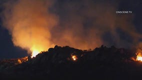 Sage Fire burns in Moreno Valley