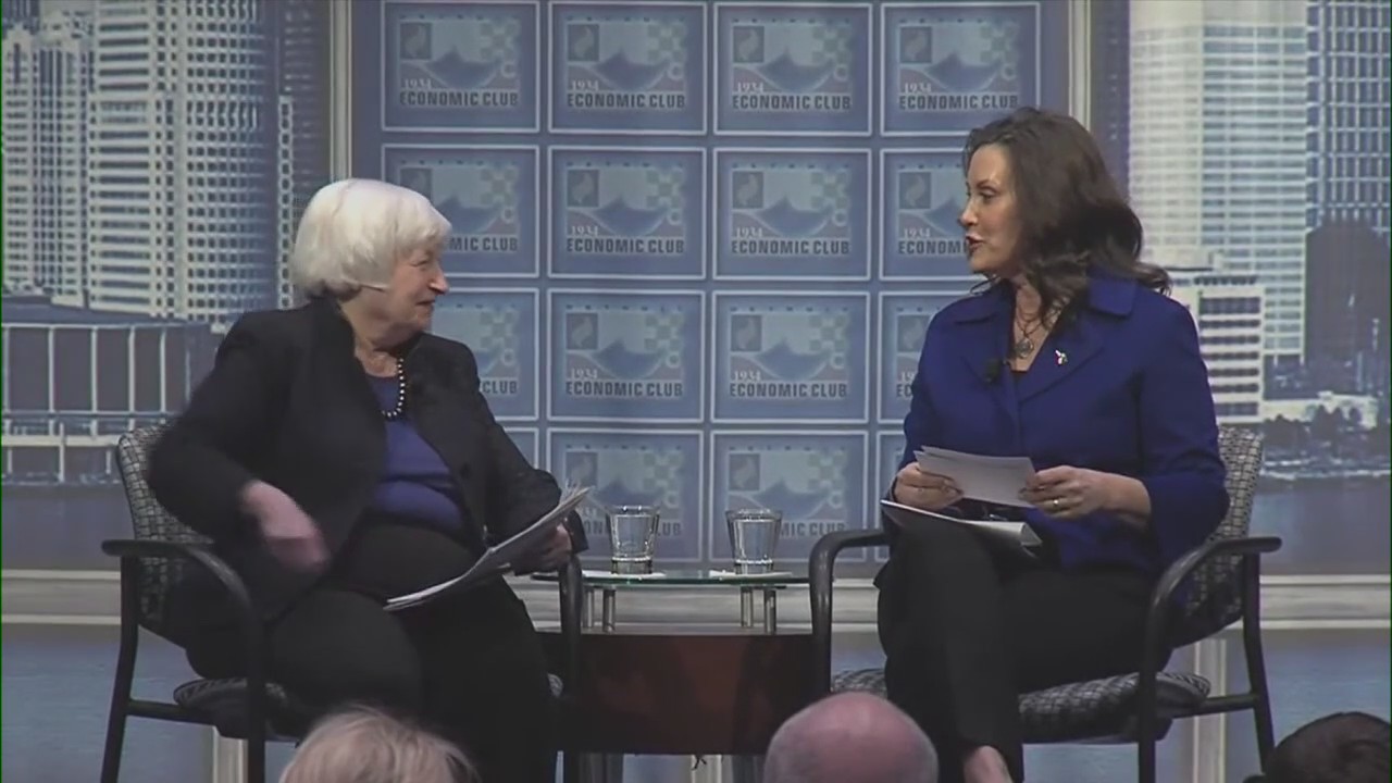 Whitmer, Yellen talk economy in Detroit