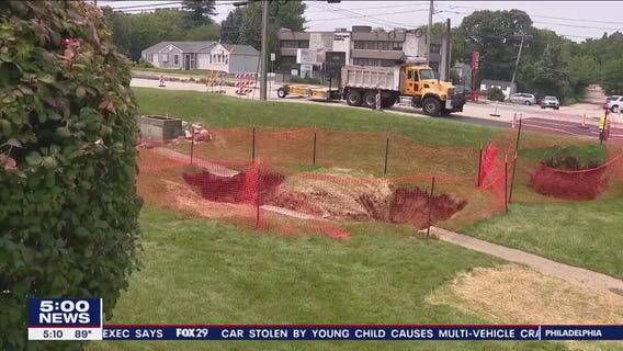Stretch of Route 202 shut down again after sink hole repairs fail: officials