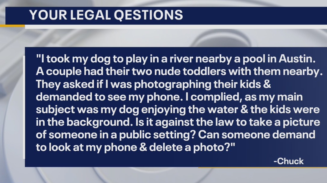 Your Legal Questions: Photos in public; release of lien