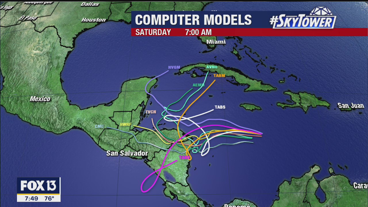 Today's tropical weather forecast