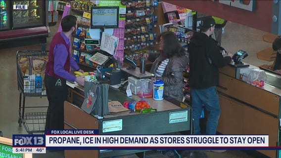 Propane, ice in high demand as stores struggle to stay open