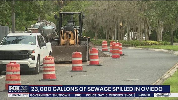 23,000 gallons of sewage spills in Oviedo