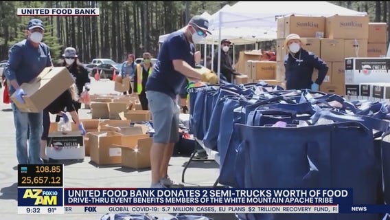 United Food Bank delivering 2 semi-trucks full of food to White Mountain Apache Tribe