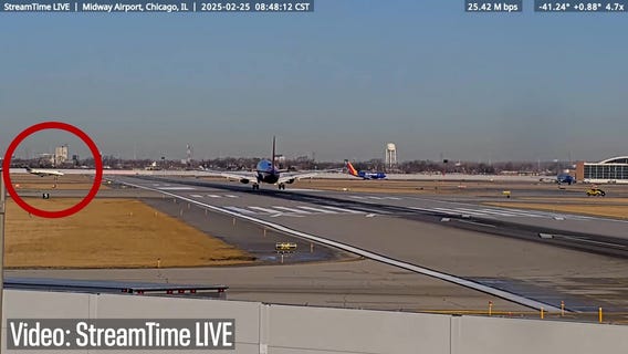 Southwest plane at Chicago Midway Airport narrowly misses collision with jet