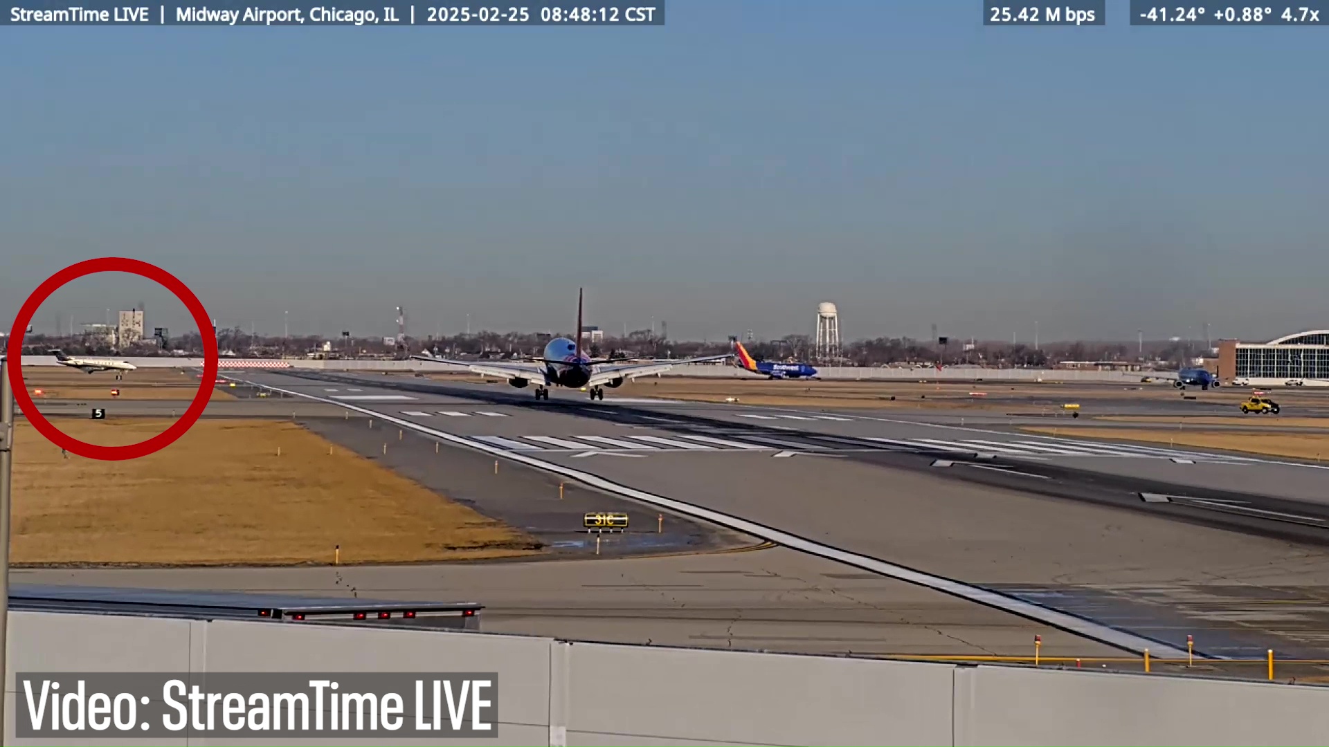 Southwest plane at Chicago Midway Airport narrowly misses collision with jet