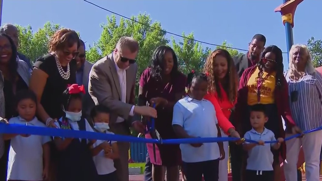 Earle Stem Academy unveils new playground on South Side