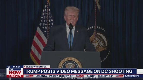Trump posts video message on DC shooting
