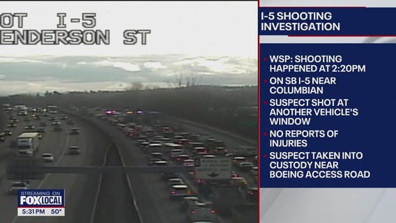 1 in custody after I-5 shooting in South Seattle