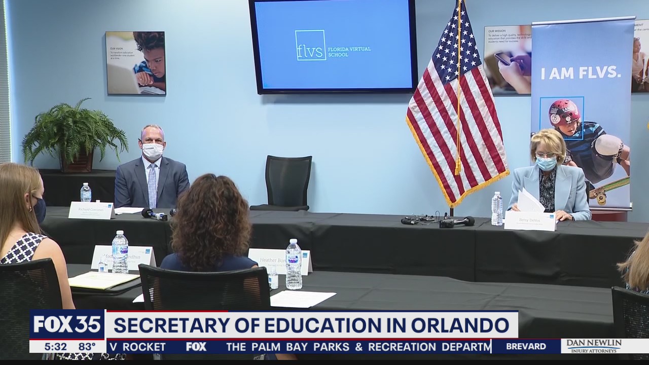 DeVos in Orlando to discuss education during pandemic
