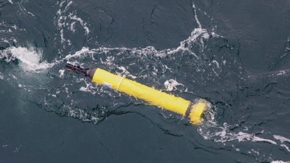 Robot collects data under Antarctic ice