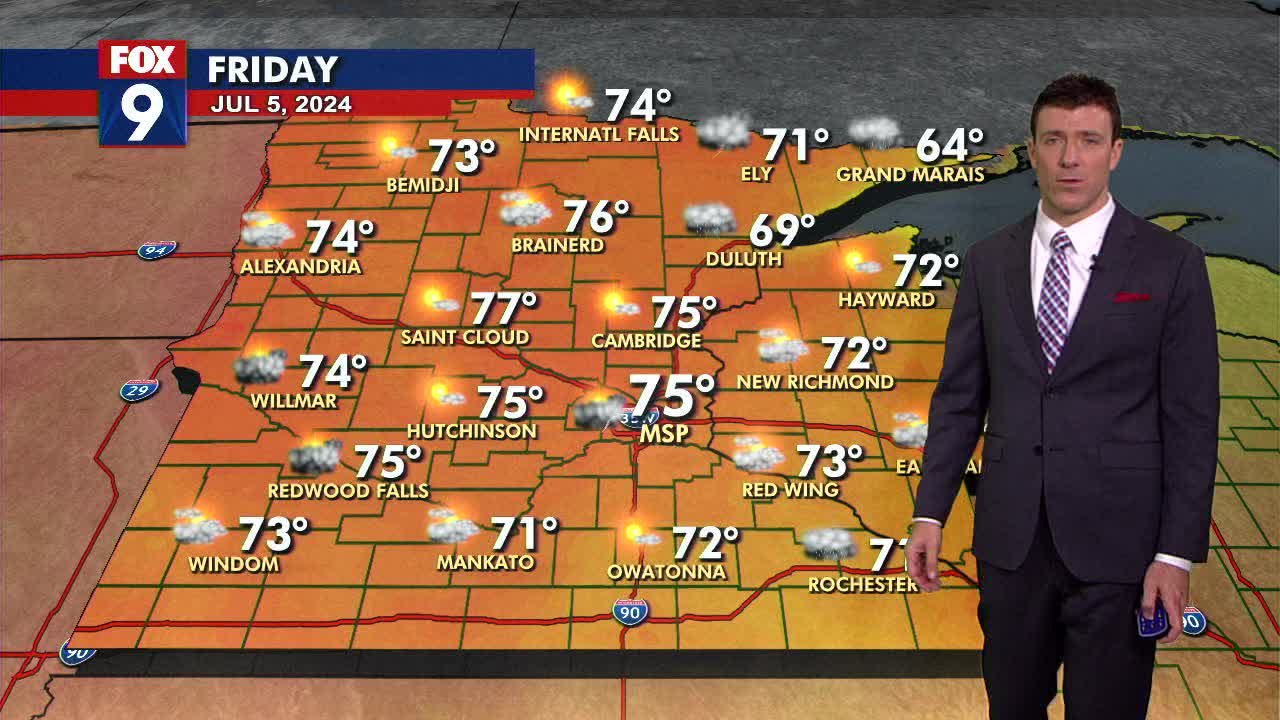 MN weather: Possible isolated rumbles Friday evening | FOX 9 ...