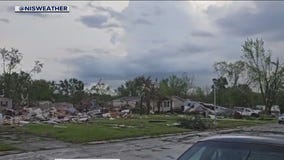 Tornado damages homes, strip mall and FedEx facility in Portage, Michigan
