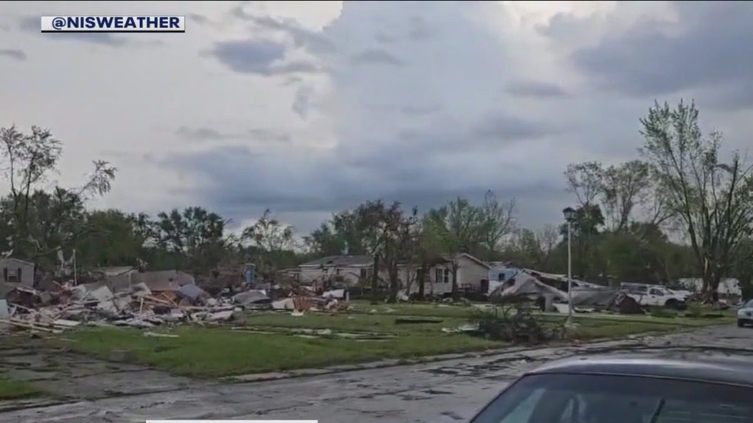 Tornado damages homes, strip mall and FedEx facility in Portage, Michigan