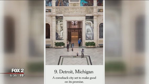 Detroit ranked 9th in global destinations in 2017 by New York Times