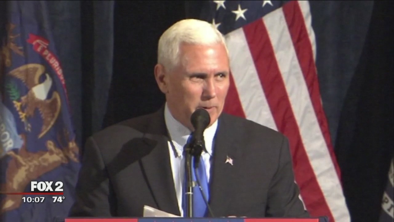 Vice presidential nominee Pence talks jobs, economy in Shelby Twp
