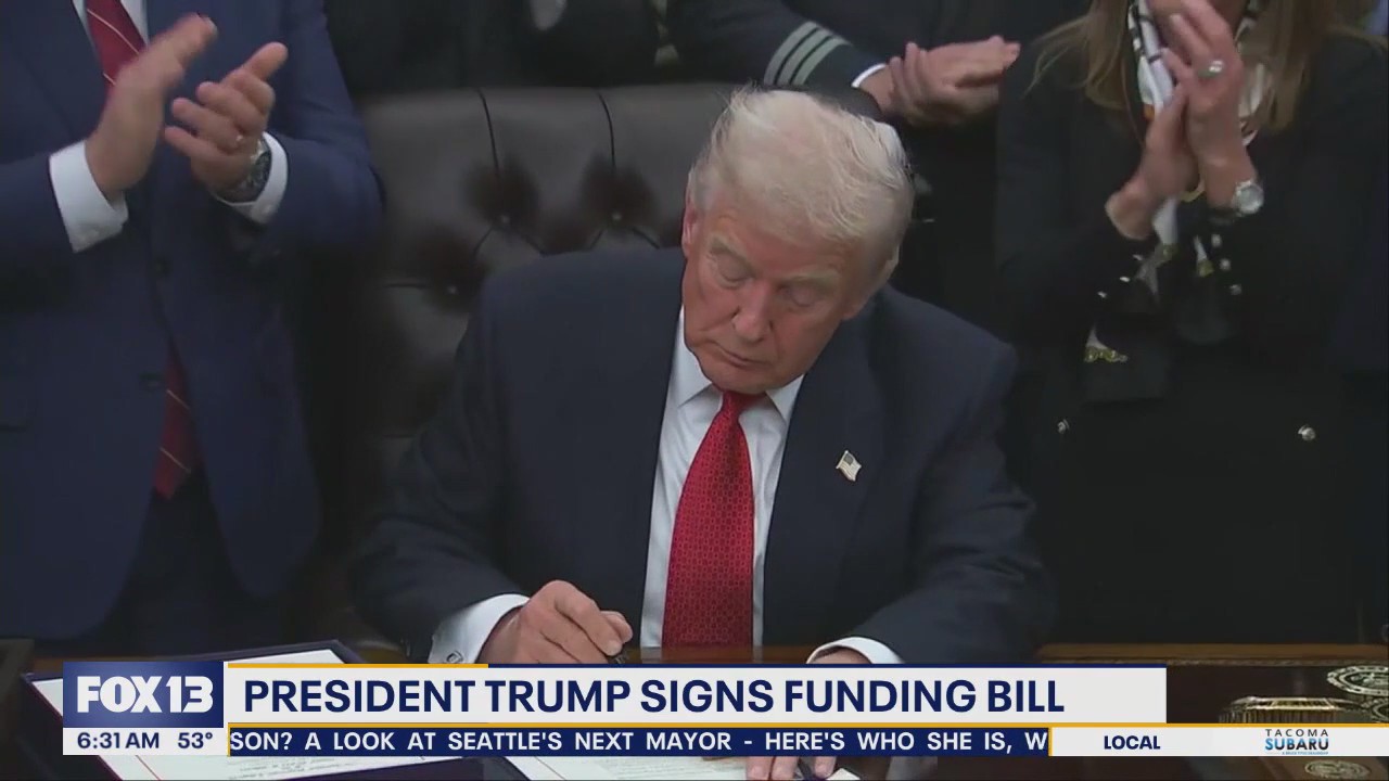 President Trump signs funding bill