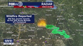 Houston weather: Wildfire in San Jacinto County