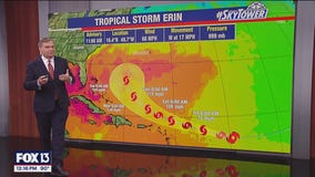 Low chance of rain in Florida as TS Erin spins in the Atlantic