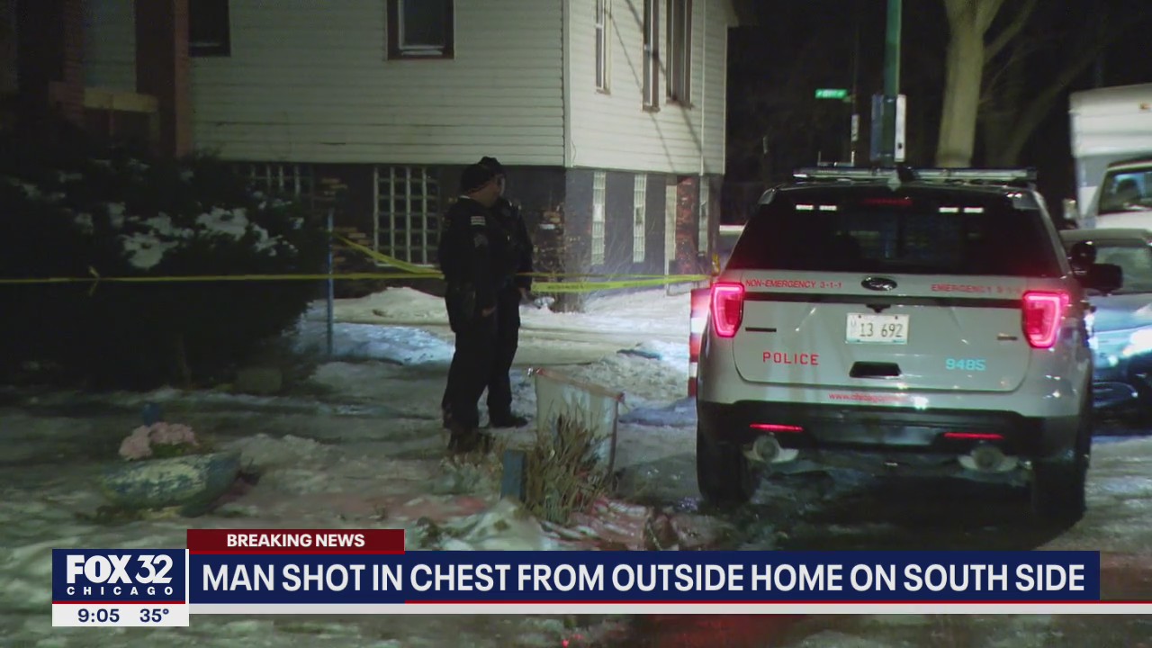 Man shot in chest from outside home on South Side