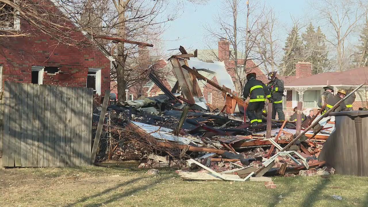 Three children suffer minor injuries as Detroit house is leveled in explosion