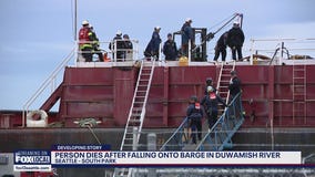Person dies after fall onto barge in Seattle’s Duwamish Waterway
