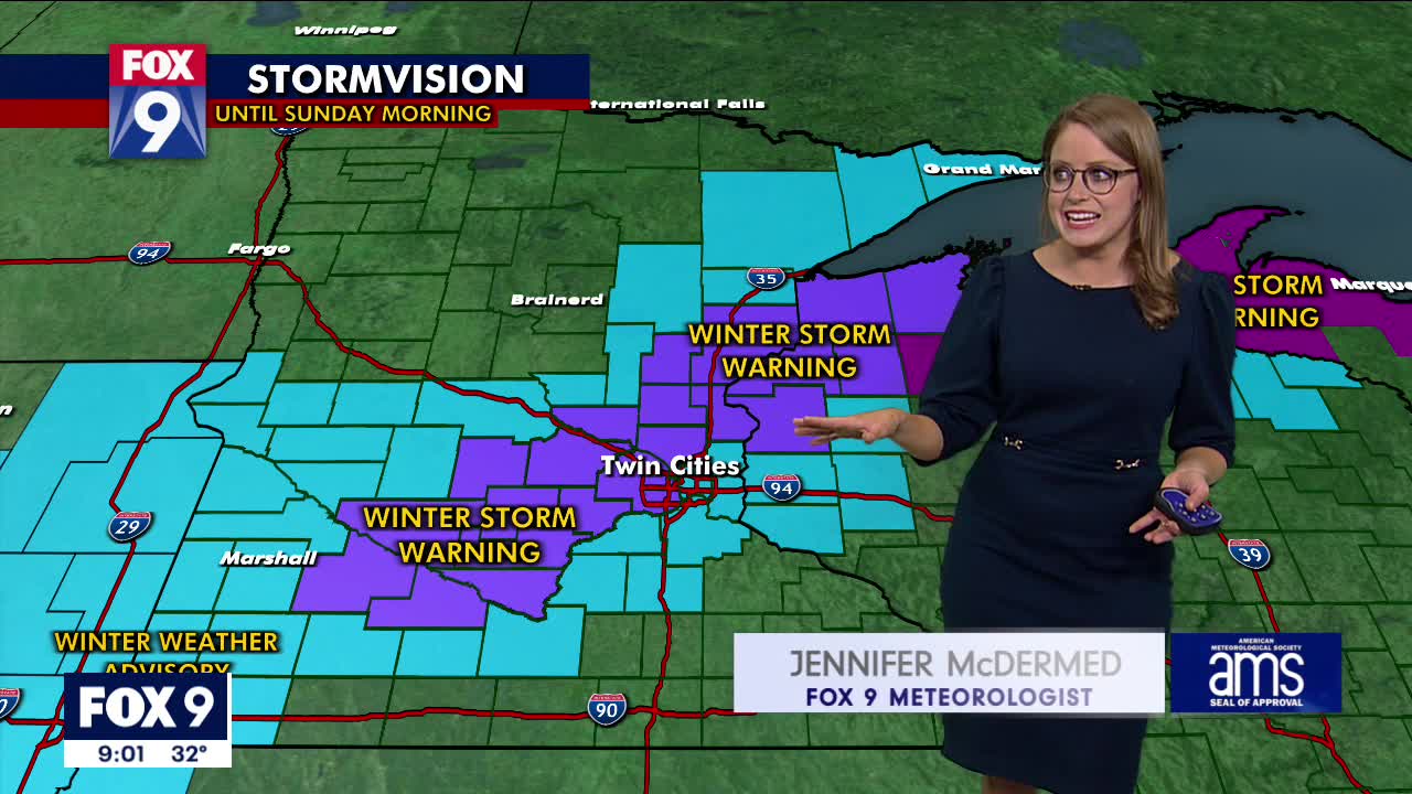 Winter Storm Warning in place for NE metro until early Sunday