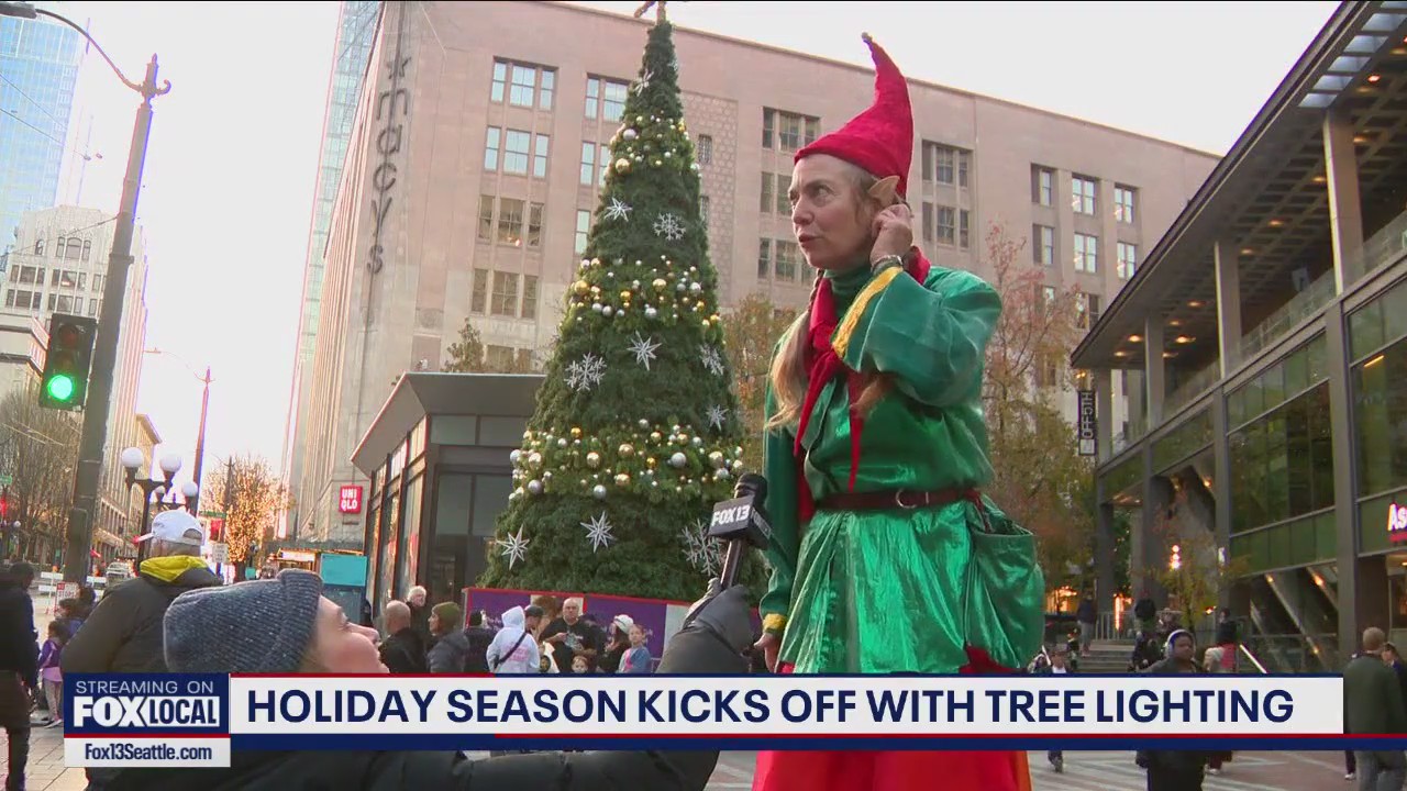 Seattle holiday season kicks off with tree lighting