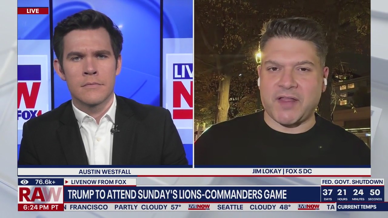 Trump to attend Sunday's Lions-Commanders game