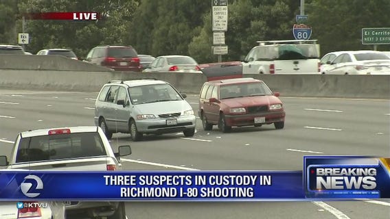3 detained after shooting on I-80