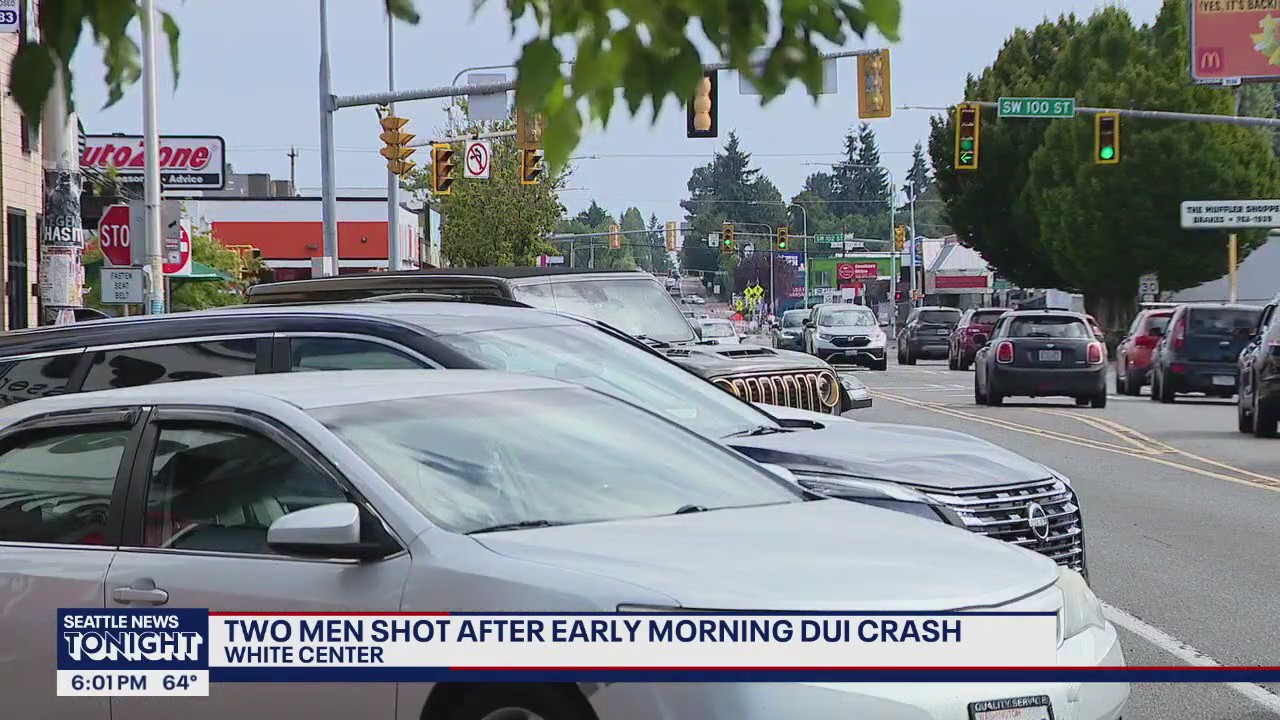 Two men shot after early morning DUI crash in White Center, WA | FOX 13 ...