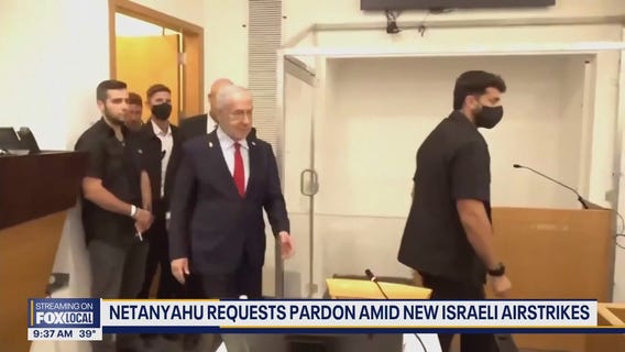 Benjamin Netanyahu requests pardon amid new Israeli airstrikes