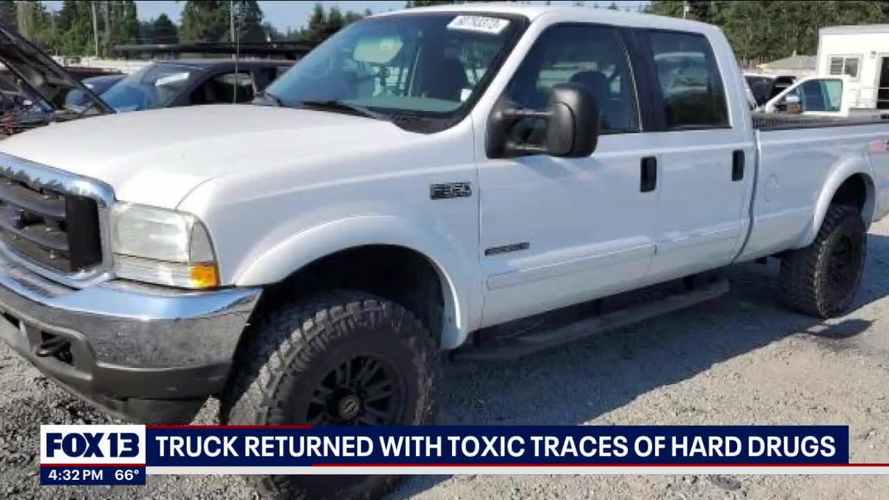 Stolen truck located, traces of hard drugs found
