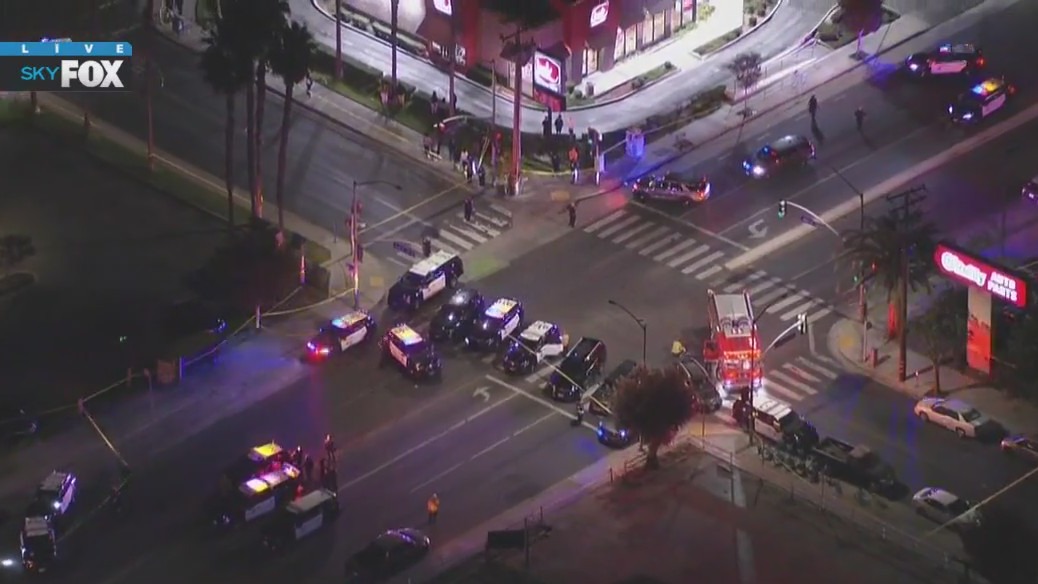 Large police presence in Long Beach