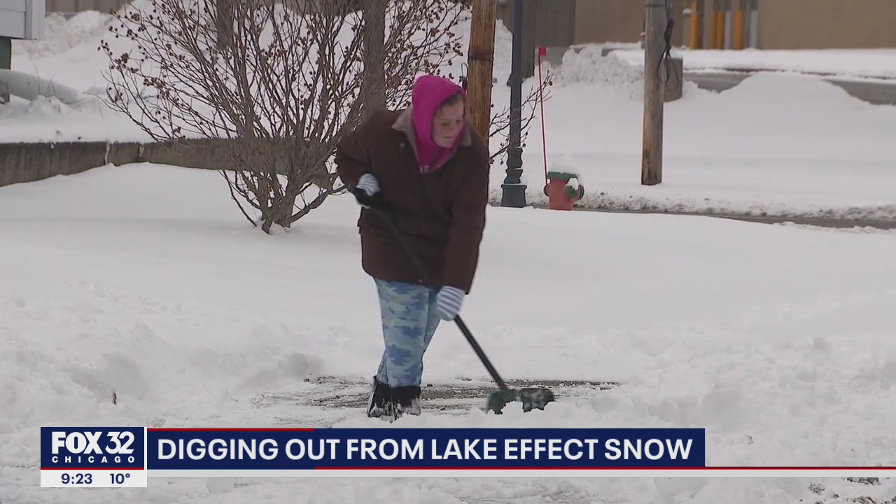 Northwest Indiana digging out from lake effect snow