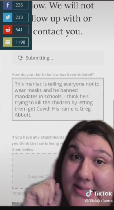 Texas teen uses TikTok to sabotage abortion tip line website