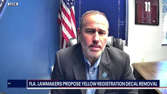 Bill proposed to remove yellow registration decals
