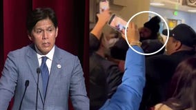 Kevin de Le?n releases video showing man throw punch at LA City Councilman