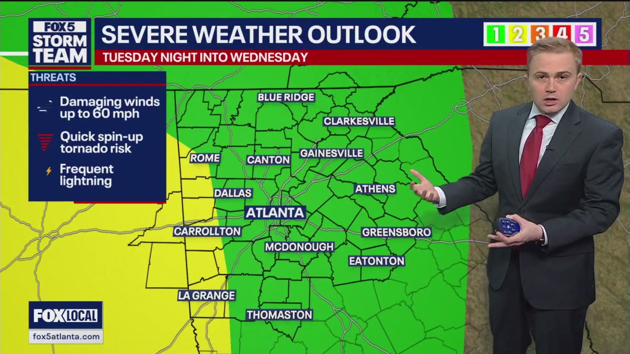 Monday evening forecast