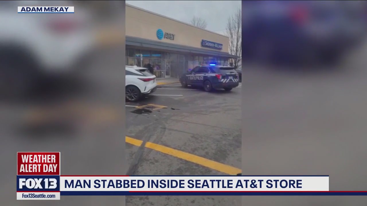 Man stabbed inside Seattle AT&T store | FOX 13 Seattle