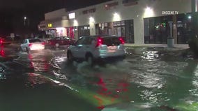 Water main break floods Gardena street