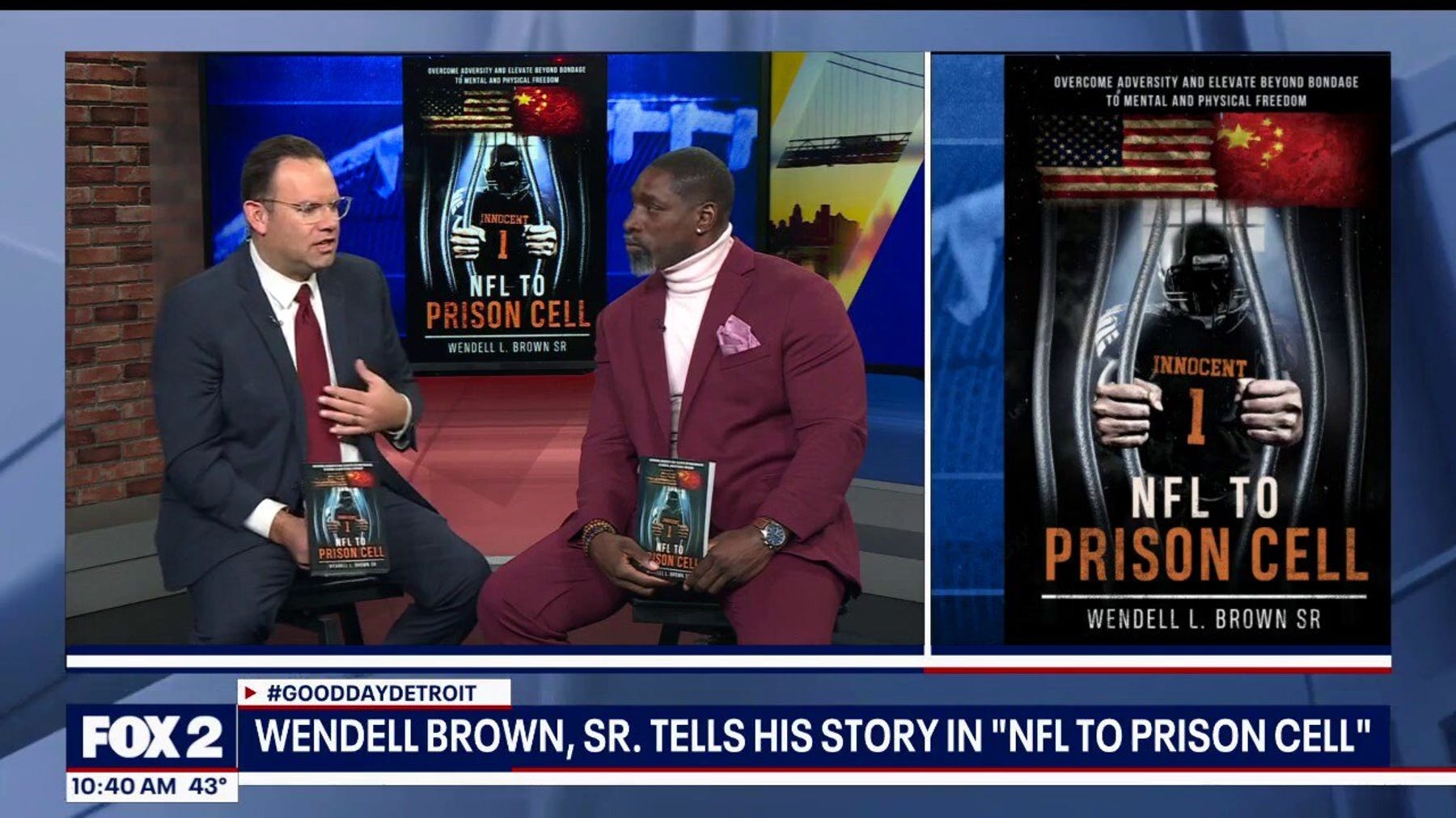 "NFL to Prison Cell" tells the story of Wendell Brown's imprisonment and release from a Chinese prison