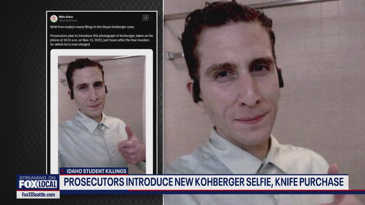 Idaho prosecutors introduce new Kohberger selfie, knife purchase