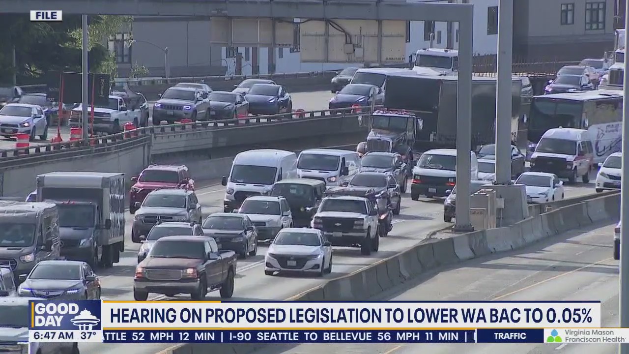 Proposed law would lower WA's BAC from 0.08% to 0.05%