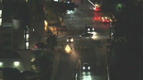 Police chase suspect hits car before taking off on 10 Freeway in Santa Monica