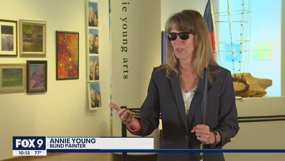 Annie Young, blind artist from Burnsville, paints a different picture of athletes in Antarctica