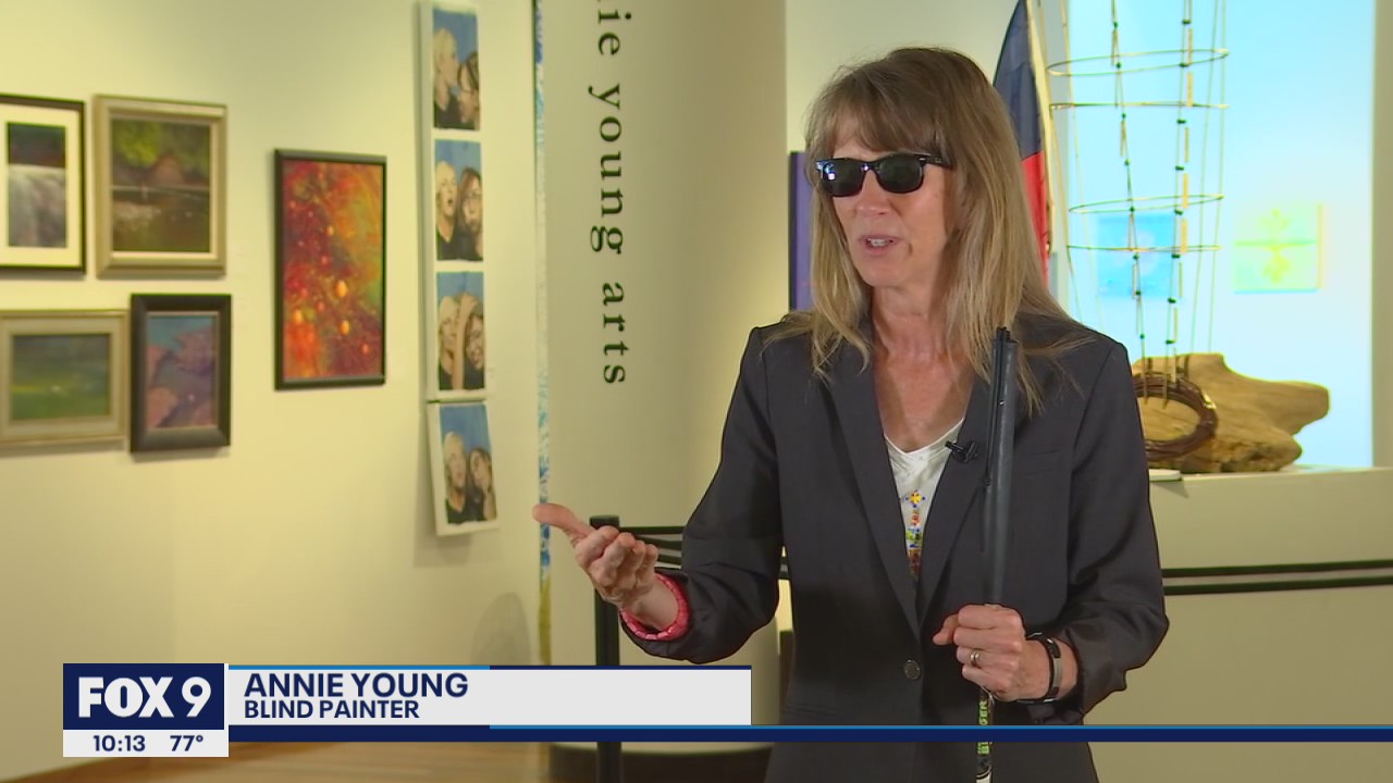 Annie Young, blind artist from Burnsville, paints a different picture of athletes in Antarctica