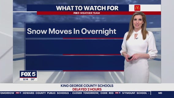 Friday snow to fall during early morning